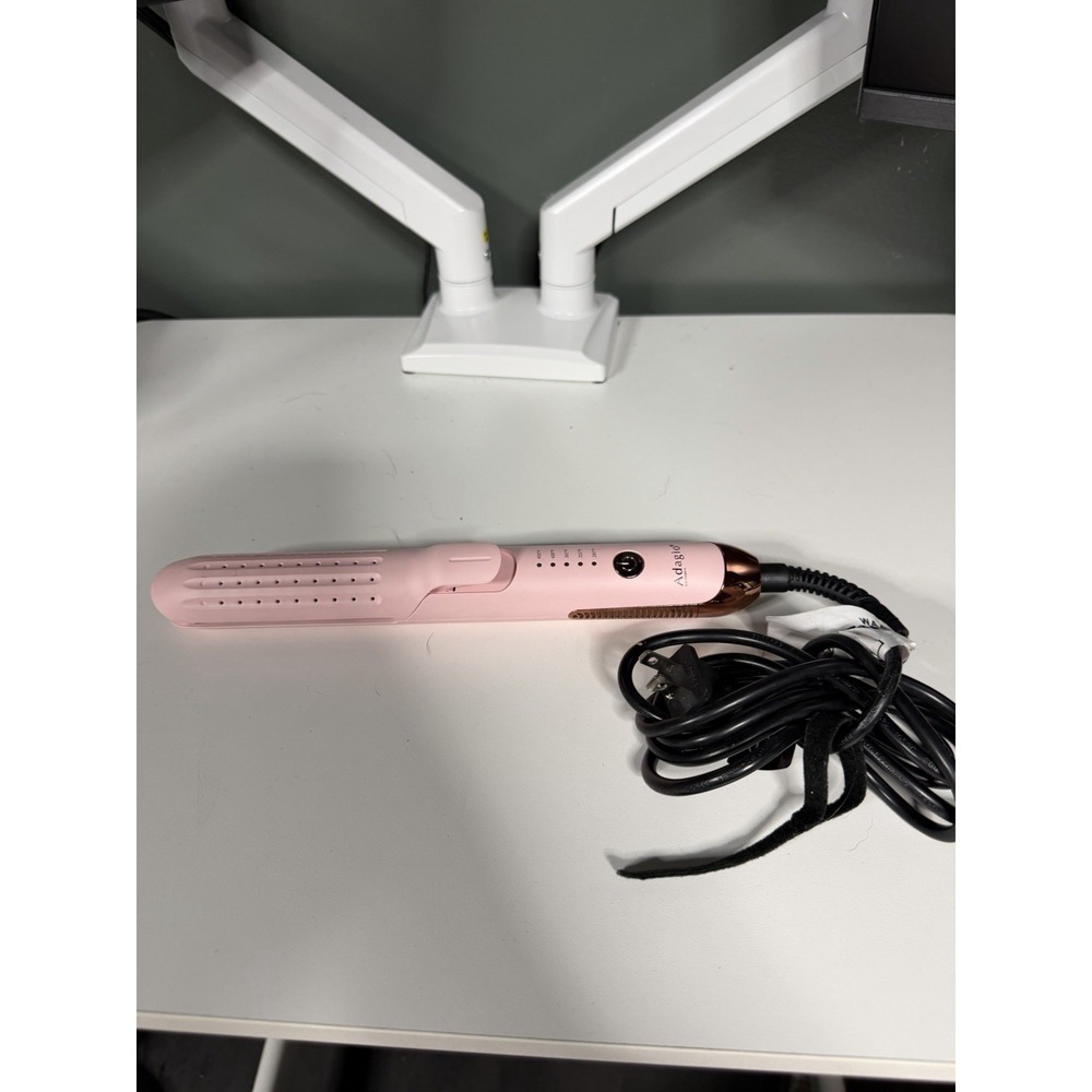 Adagio Ceramic Ionic 1in Flat Iron Straightener Pink 419°F Dual Voltage